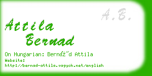 attila bernad business card